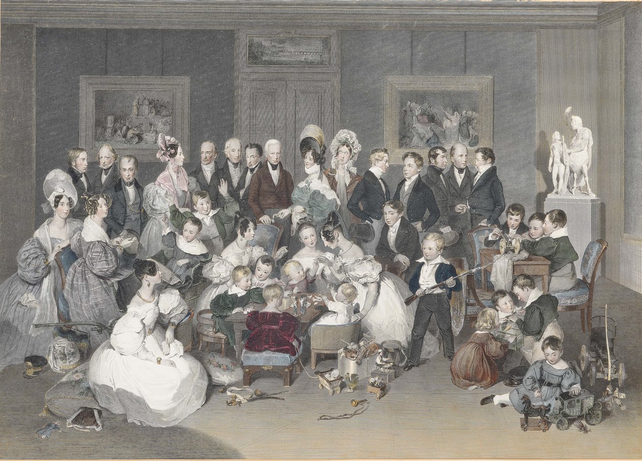 A família imperial austríaca em 1834, 1834. de Peter Fendi