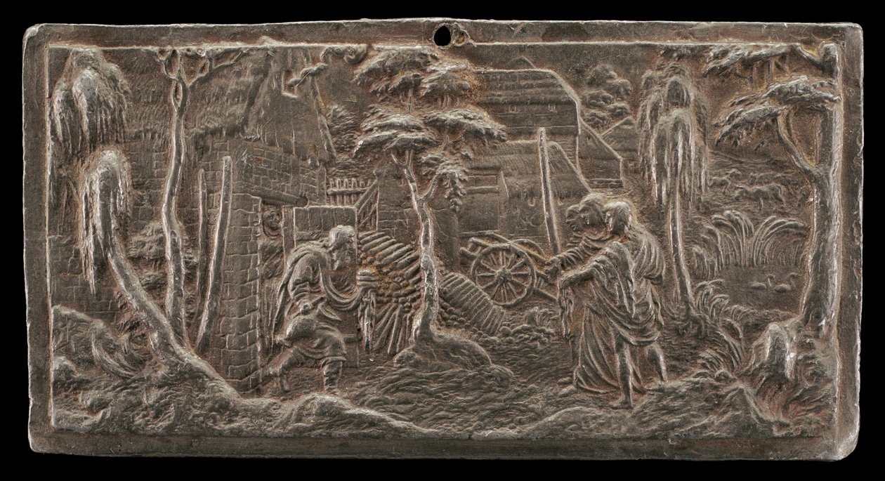 Abraão Acolhendo os Três Anjos, c. 15251535. de Peter Flötner
