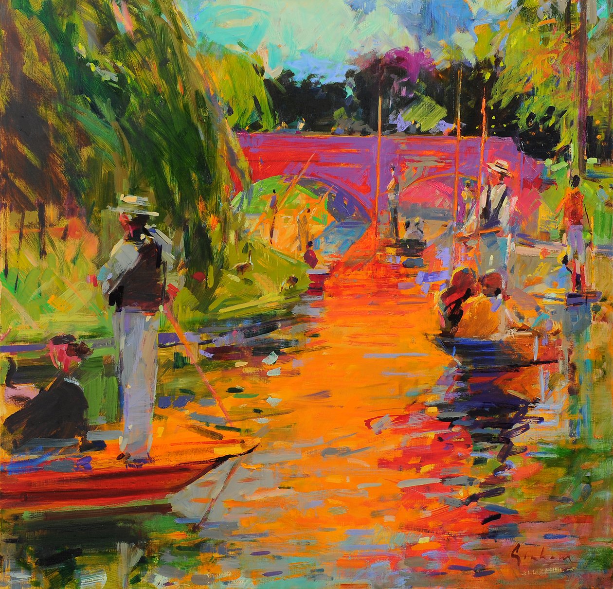 Um Dia sobre o Rio Cam de Peter Graham (Contemporary)