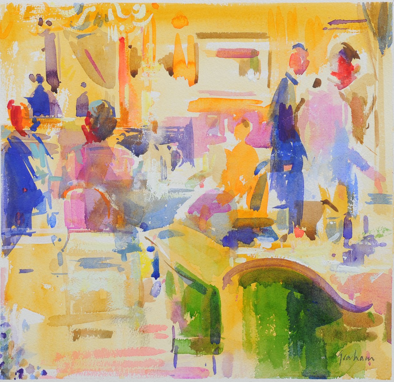 Pequeno-almoço no The Carlyle, Nova Iorque de Peter Graham (Contemporary)
