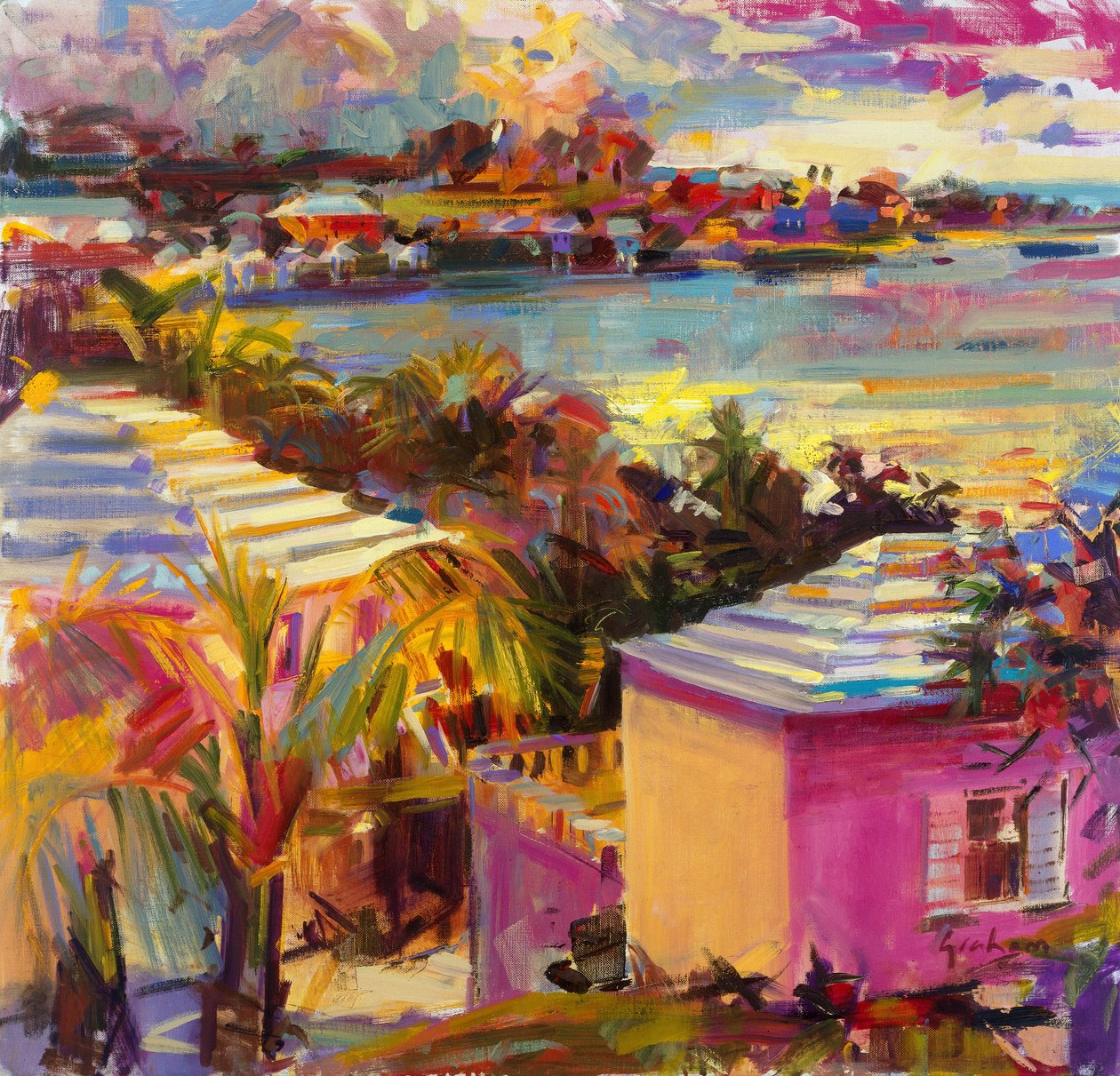 Reflexões do anoitecer, Bermuda, 2011 de Peter Graham (Contemporary)