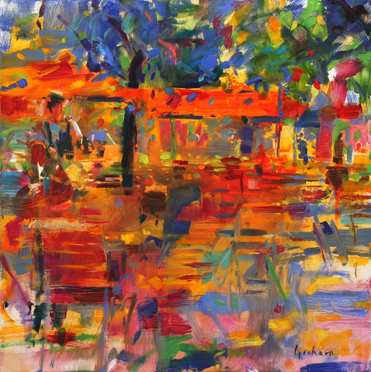 Folhas caindo, Paris de Peter Graham (Contemporary)