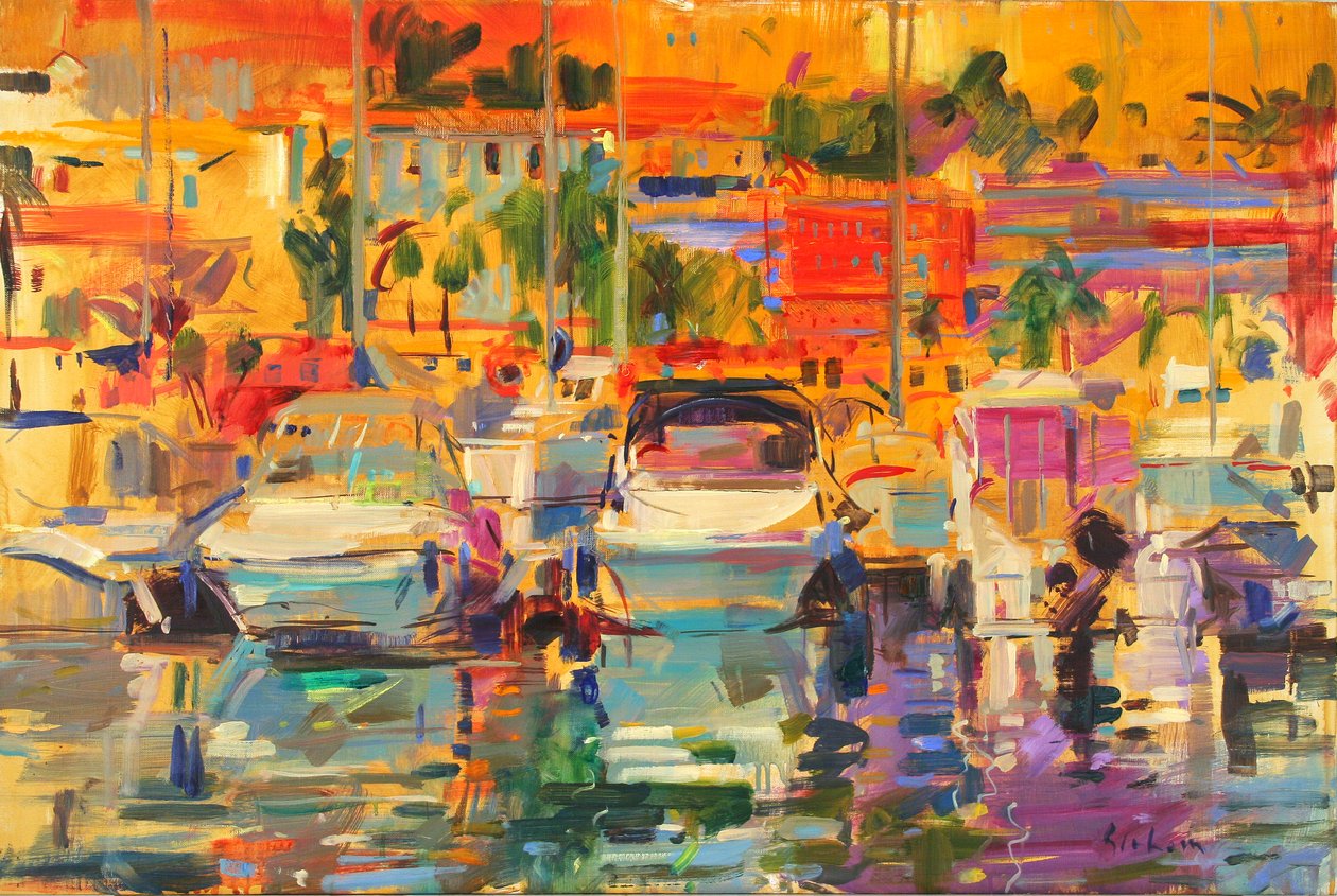 Riviera Harbour Sun de Peter Graham (Contemporary)