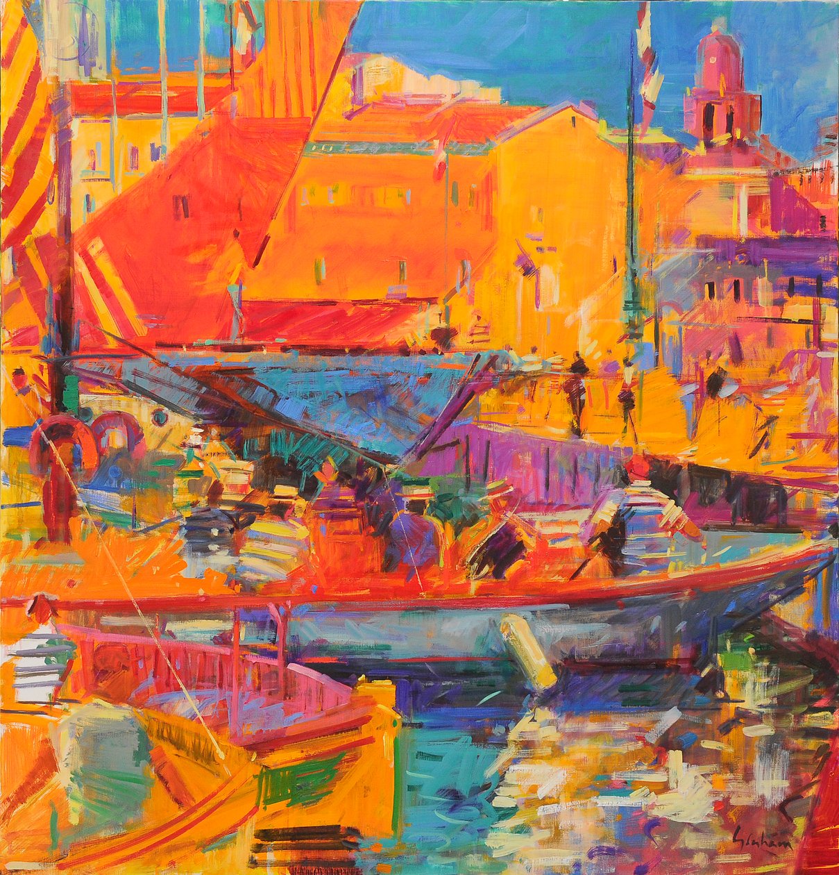 Saint Tropez em Maio de 2020 de Peter Graham (Contemporary)