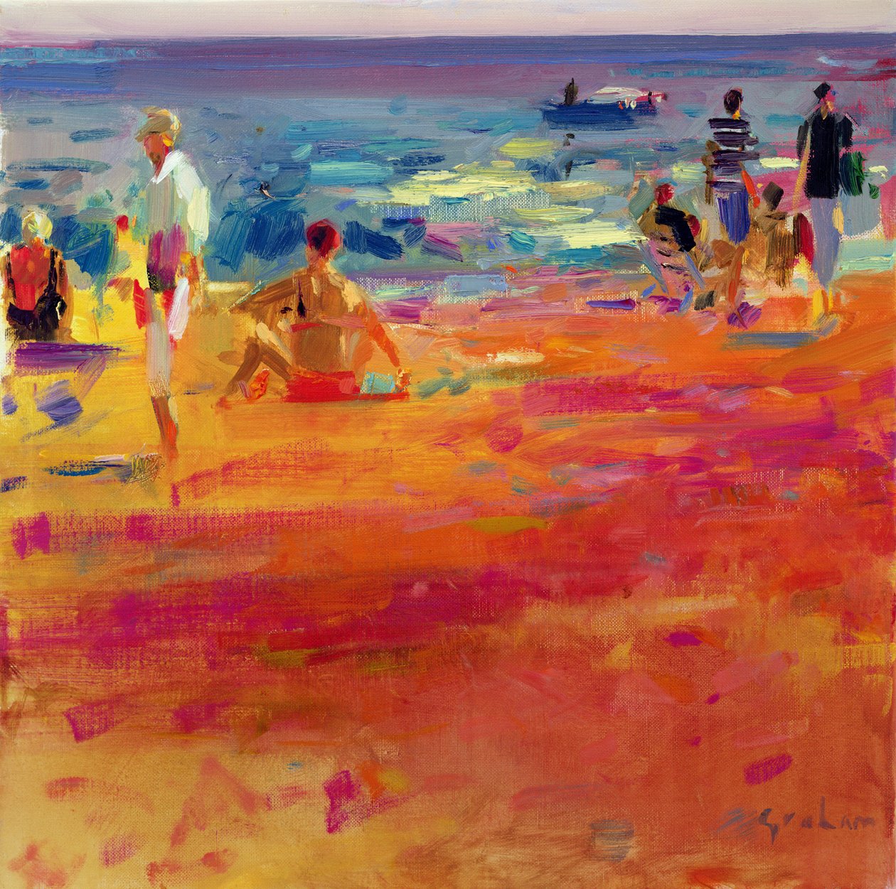 Cena da praia de Peter Graham (Contemporary)