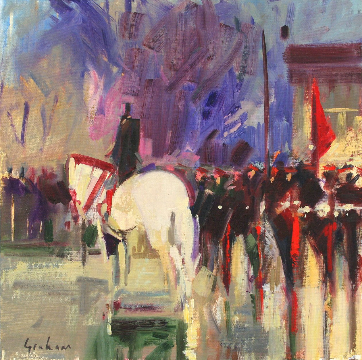 O cavalo de batalha, sandhurst de Peter Graham (Contemporary)