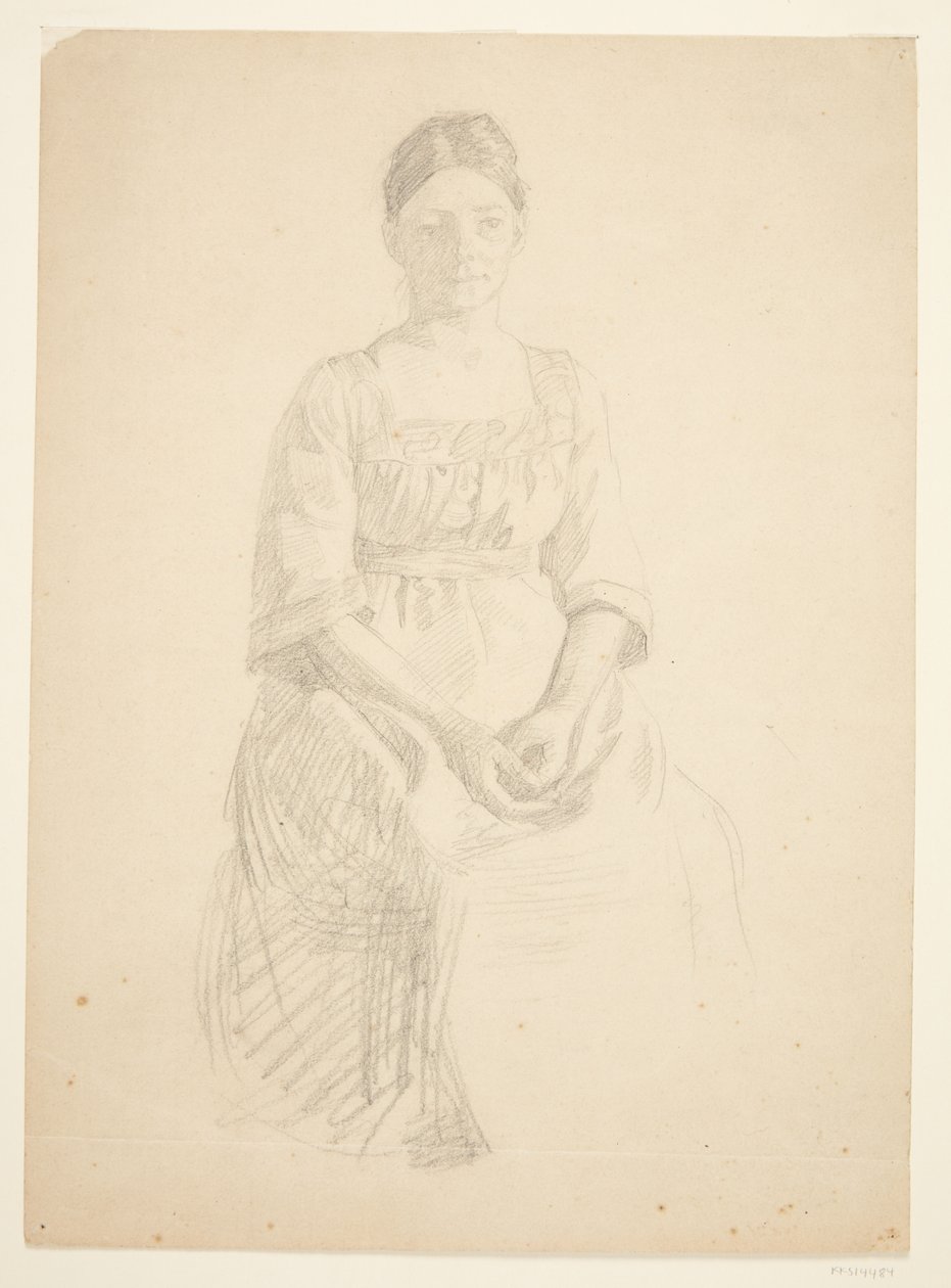 A esposa do artista serve de modelo para um retrato da Sra. Thora Karl Madsen para a pintura: Inauguração do Museu de Faaborg (1910-11) de Peter Hansen