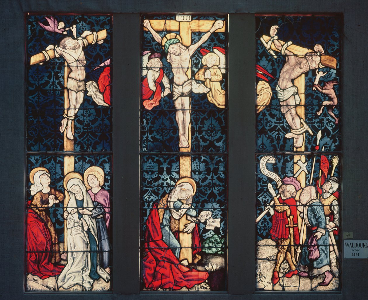 A Crucificação, 1461 (vitral) de Peter Hemmel