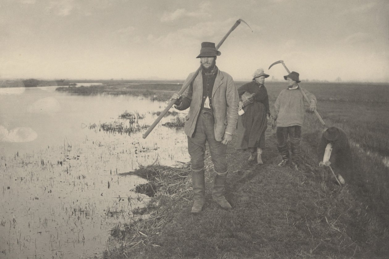 Voltando para casa dos pântanos, 1886. Os criadores: Dr Peter Henry Emerson, Thomas Frederick Goodall. de Peter Henry Emerson, Thomas Frederick Goodall