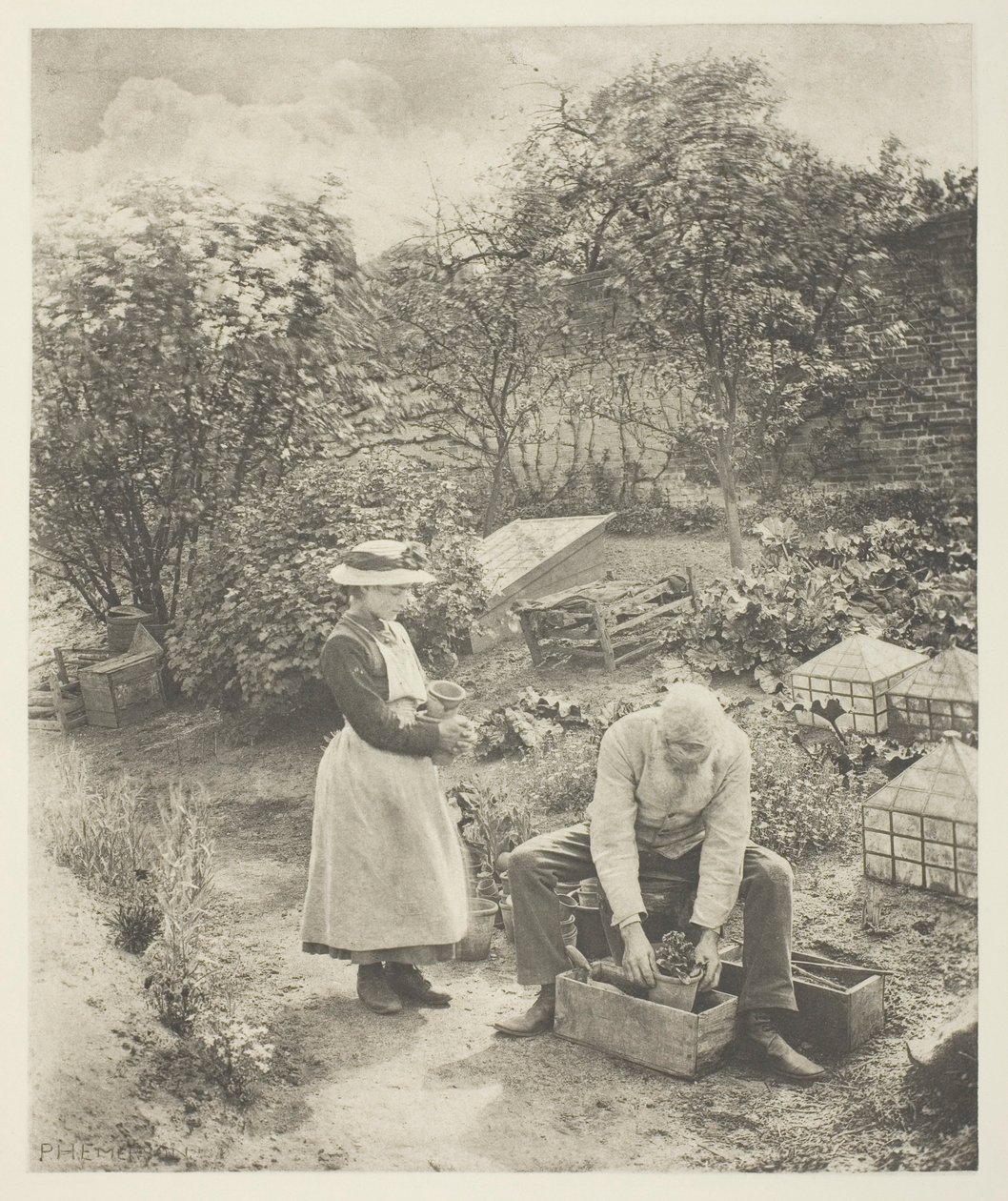 A Garden End (Suffolk) de Peter Henry Emerson