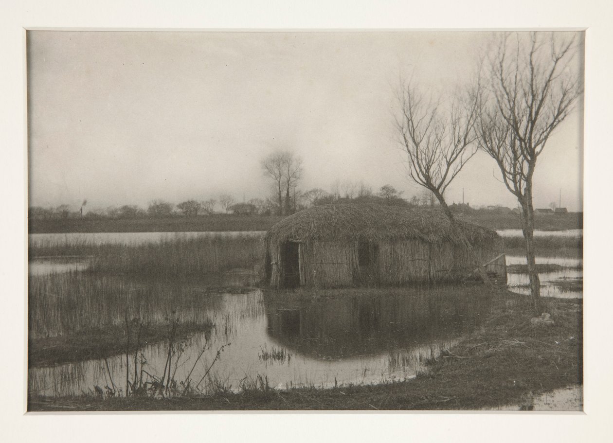 A Reed Boat-House, Placa XXXI de Vida e Paisagem nas Placas de Norfolk de Peter Henry Emerson