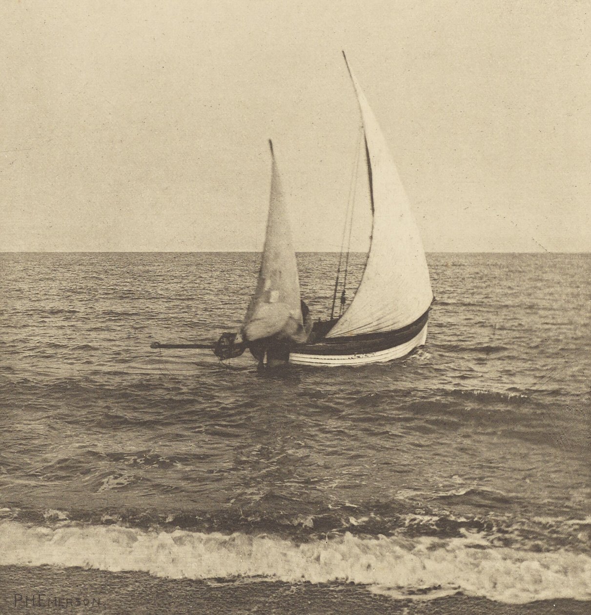 Um camaroeiro de Suffolk "a sair" de Peter Henry Emerson