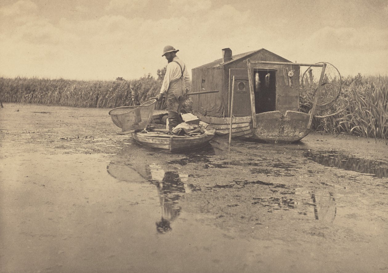 A casa de um pescador de enguias de Peter Henry Emerson