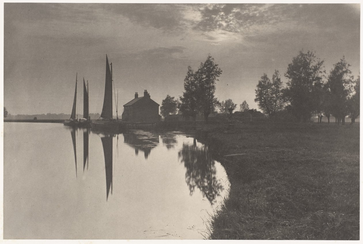 Cantley: Os «wherries» à espera da mudança da maré de Peter Henry Emerson