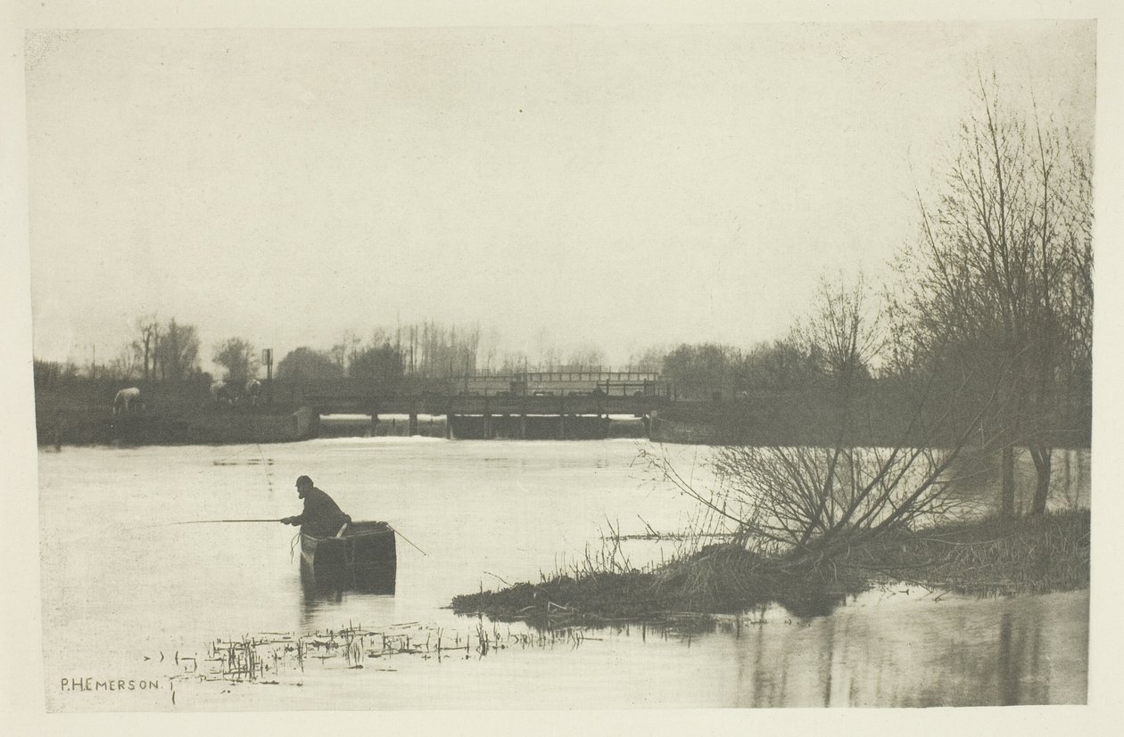 Açude de Field, perto de Rye House de Peter Henry Emerson