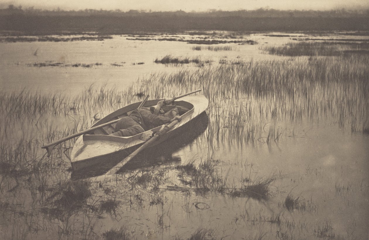 Caçador à espreita de aves de Peter Henry Emerson
