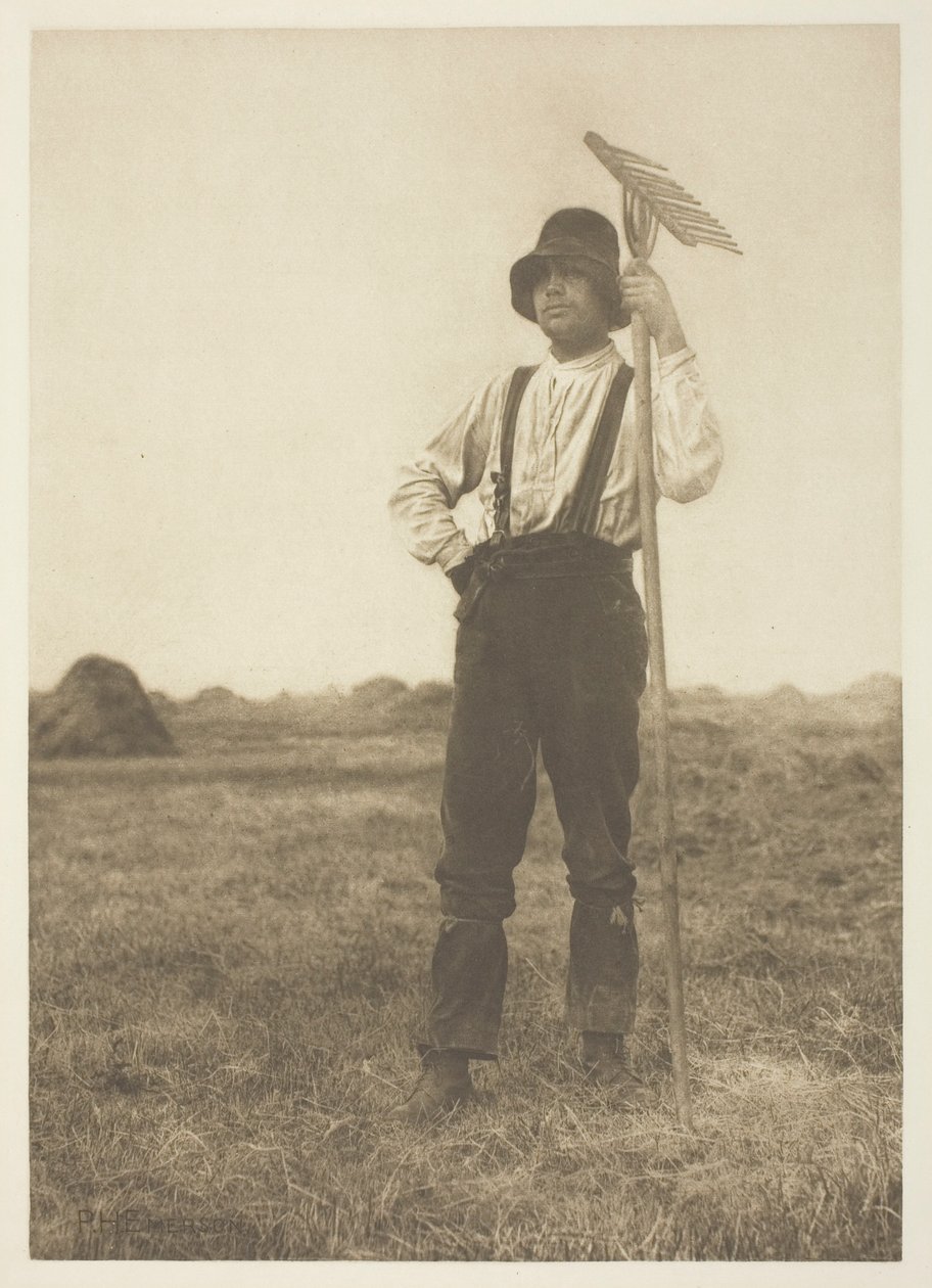 Haymaker com ancinho (Norfolk) de Peter Henry Emerson