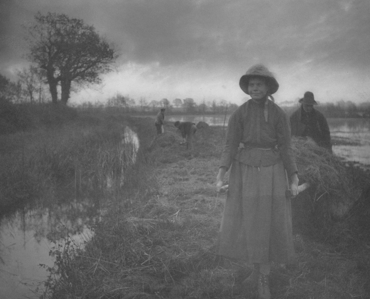 Votação no Marsh Hay, 1886. de Peter Henry Emerson