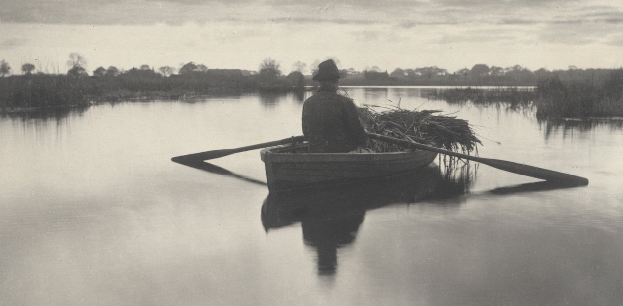 Remando para casa o Schoof-Stuff, 1886 (foto) de Peter Henry Emerson