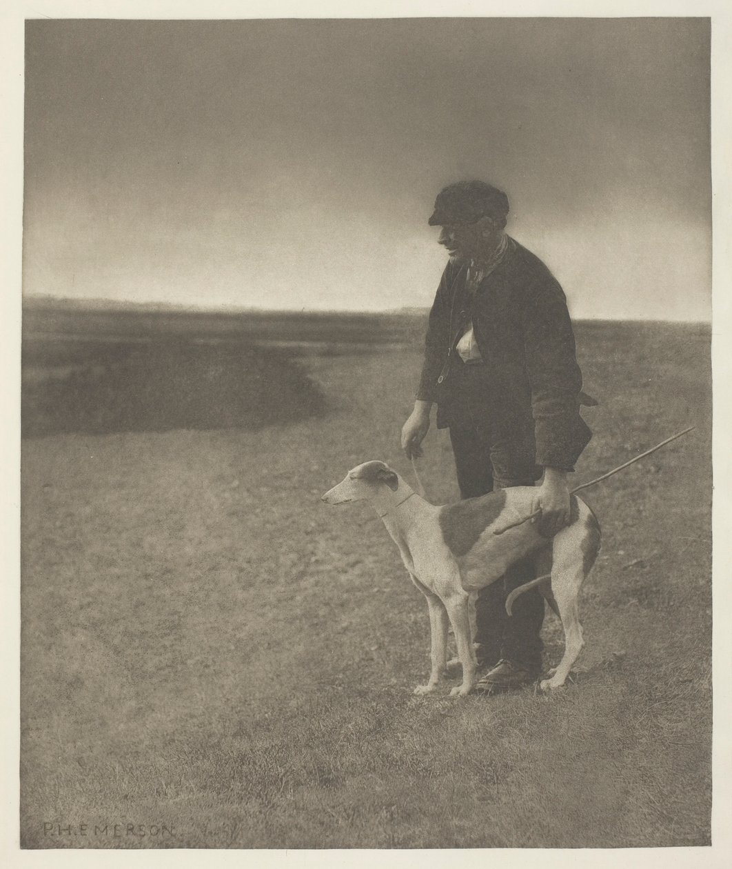 O caçador furtivo - uma lebre à vista, (Suffolk) de Peter Henry Emerson