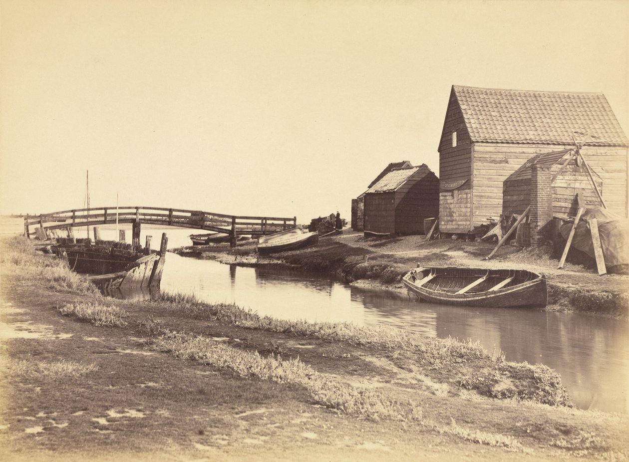 Ria de maré e antigos armazéns a sul de Southwold, Suffolk de Peter Henry Emerson