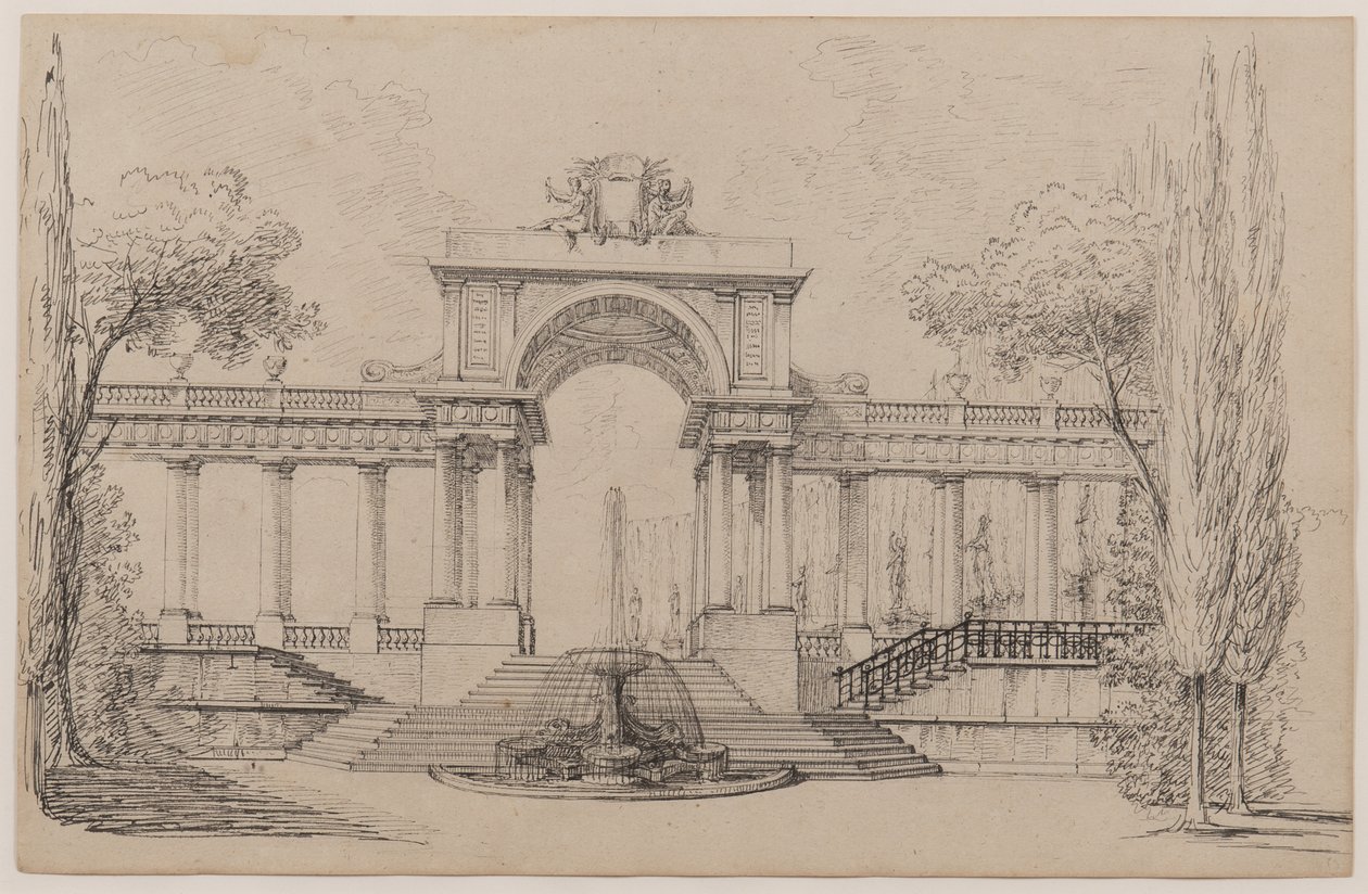 Elevação arquitetônica de Peter Hubert Des Vignes