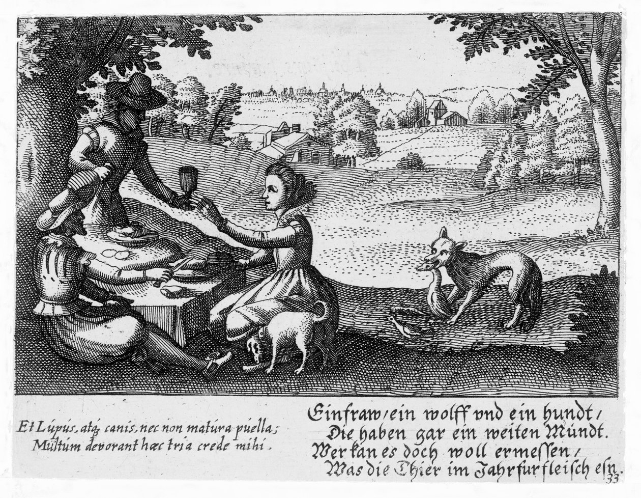 Um piquenique, c.1650 de Peter I Rollos
