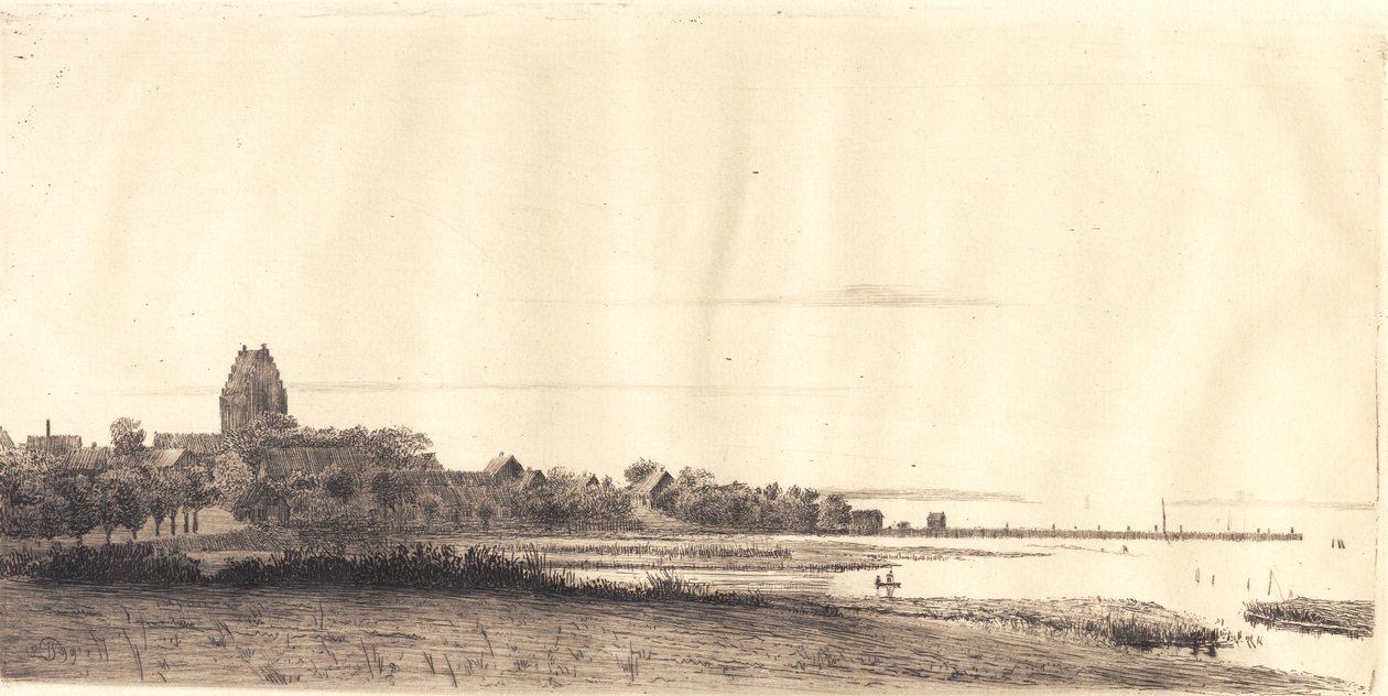 Paisagem noturna de Stubbekøbing de Peter Vilhelm Ilsted
