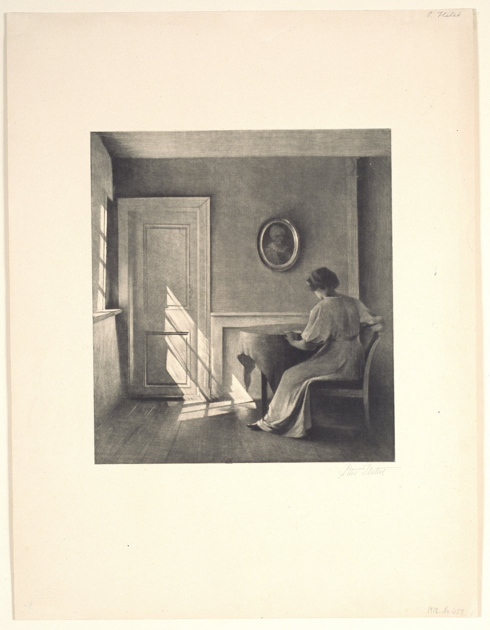 Luz do sol em uma porta de Peter Vilhelm Ilsted