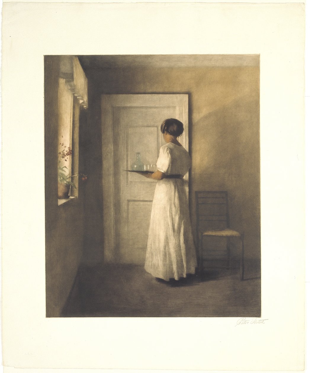 Moça com uma bandeja de Peter Vilhelm Ilsted