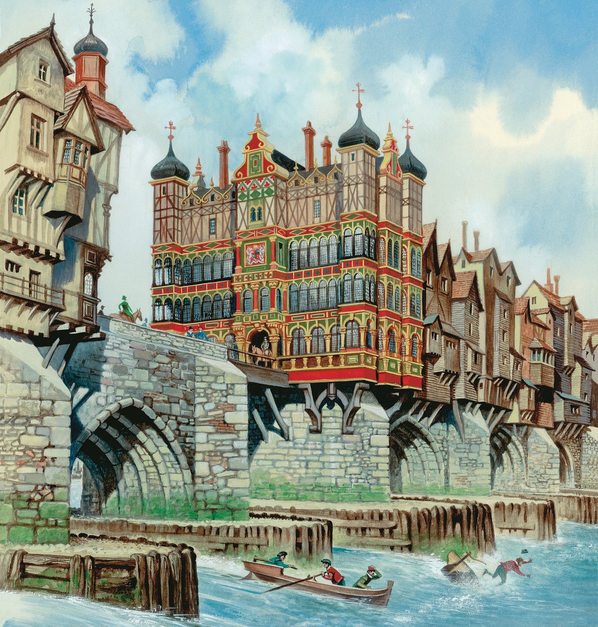 Ponte velha de Londres (guache sobre papel) de Peter Jackson