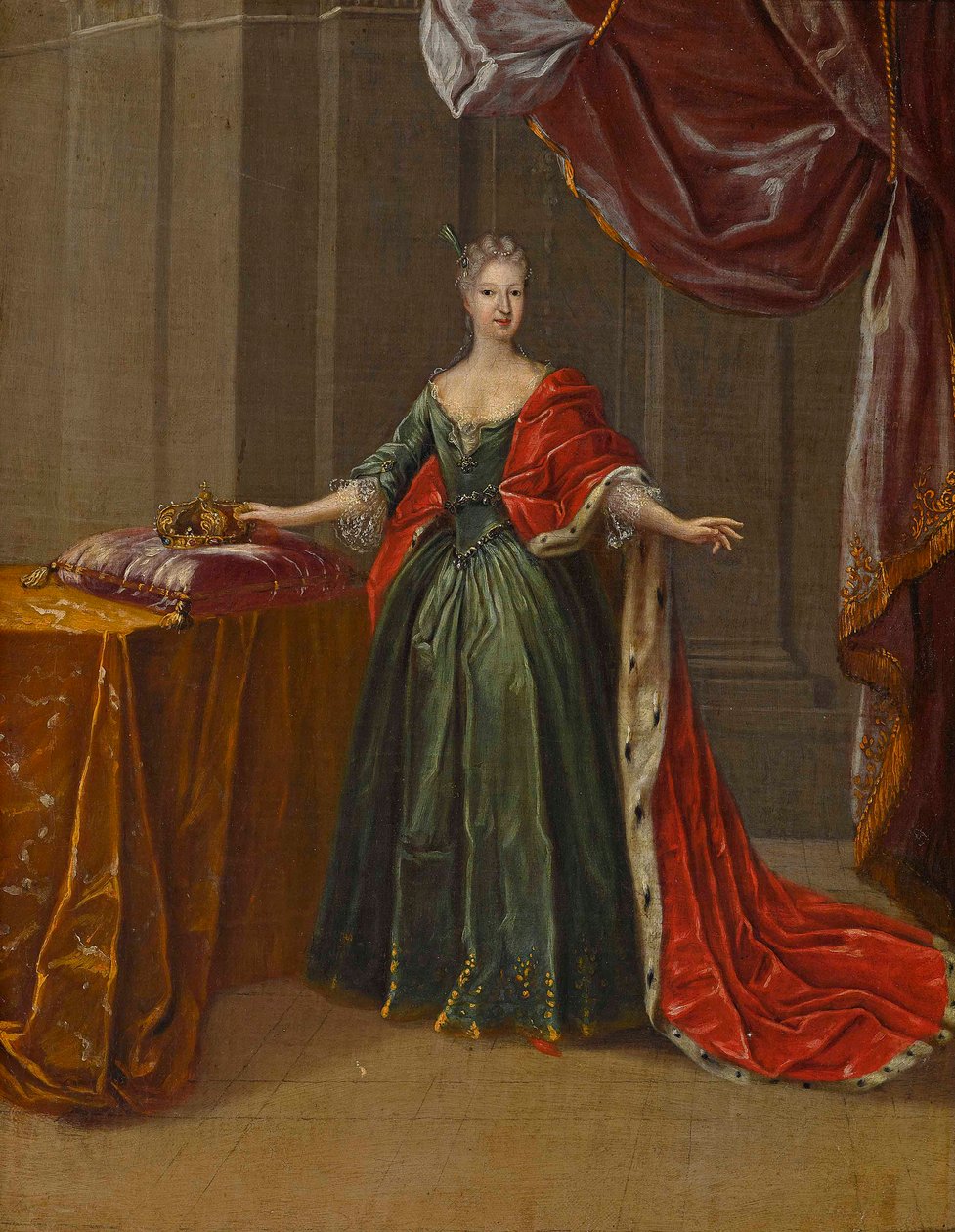 Retrato da princesa Maria Antonia da Baviera 1724-1780, Electress da Saxônia. de Peter Jacob Horemans