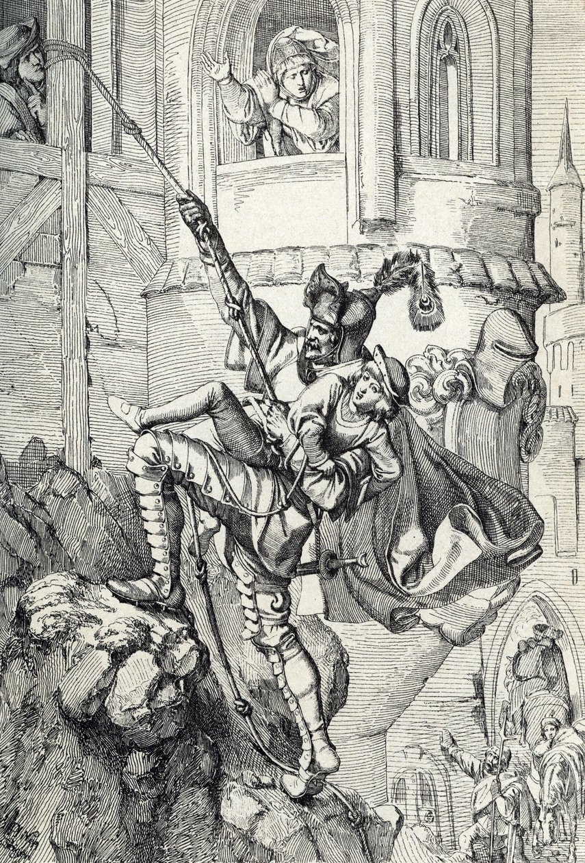 Prinzenraub: rapto dos príncipes Ernest e Albert, filho de Frederick II da Saxónia em Julho de 1455 pelo cavaleiro Kunz von Kaufungen (Kunz raptou Frederick da Saxónia dois filhos, Ernest e Albert, do castelo de Altenburg no que foi chamado o Príncipe de Peter Johann Nepomuck Geiger