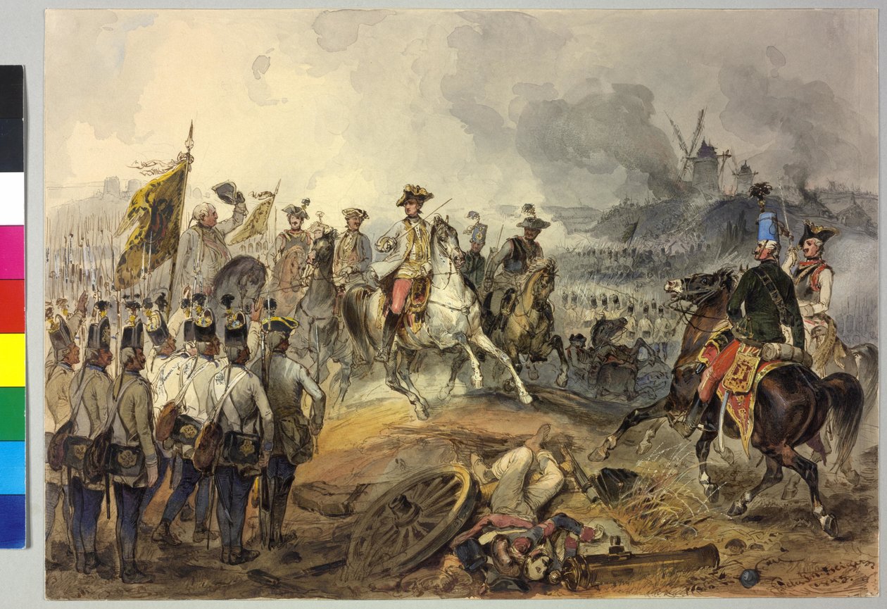 Primeira guerra de coligação. 1.3.1793. Karl batalha de Aldenhoven 1793 de Peter Johann Nepomuk Geiger