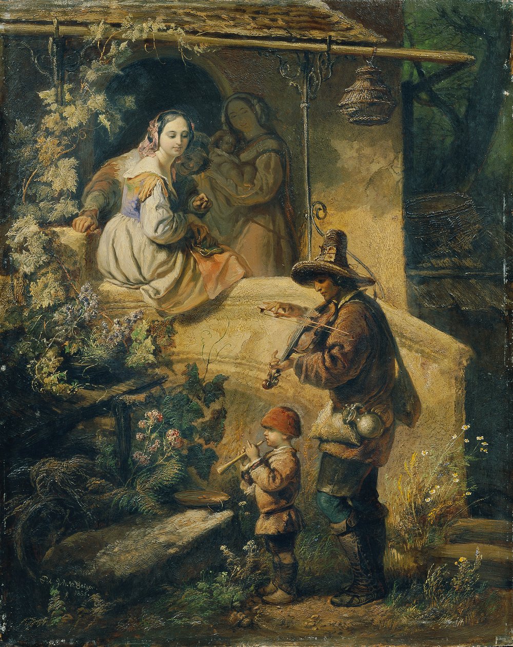 Idyll (Músicos mendigos italianos) de Peter Johann Nepomuk Geiger