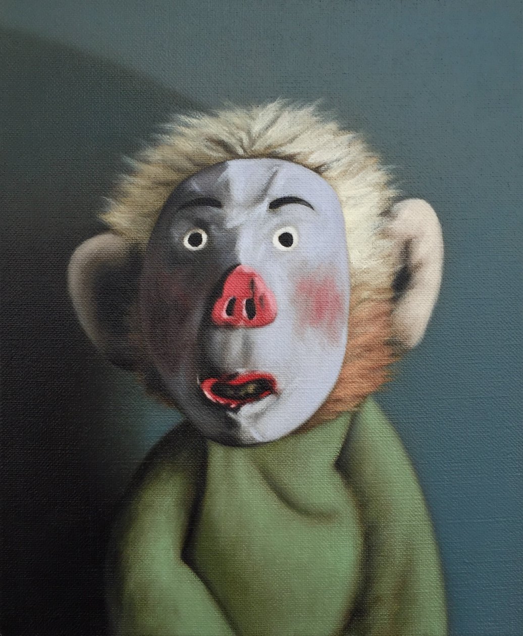 Macaco com Máscara de Porco, 2005 de Peter Jones