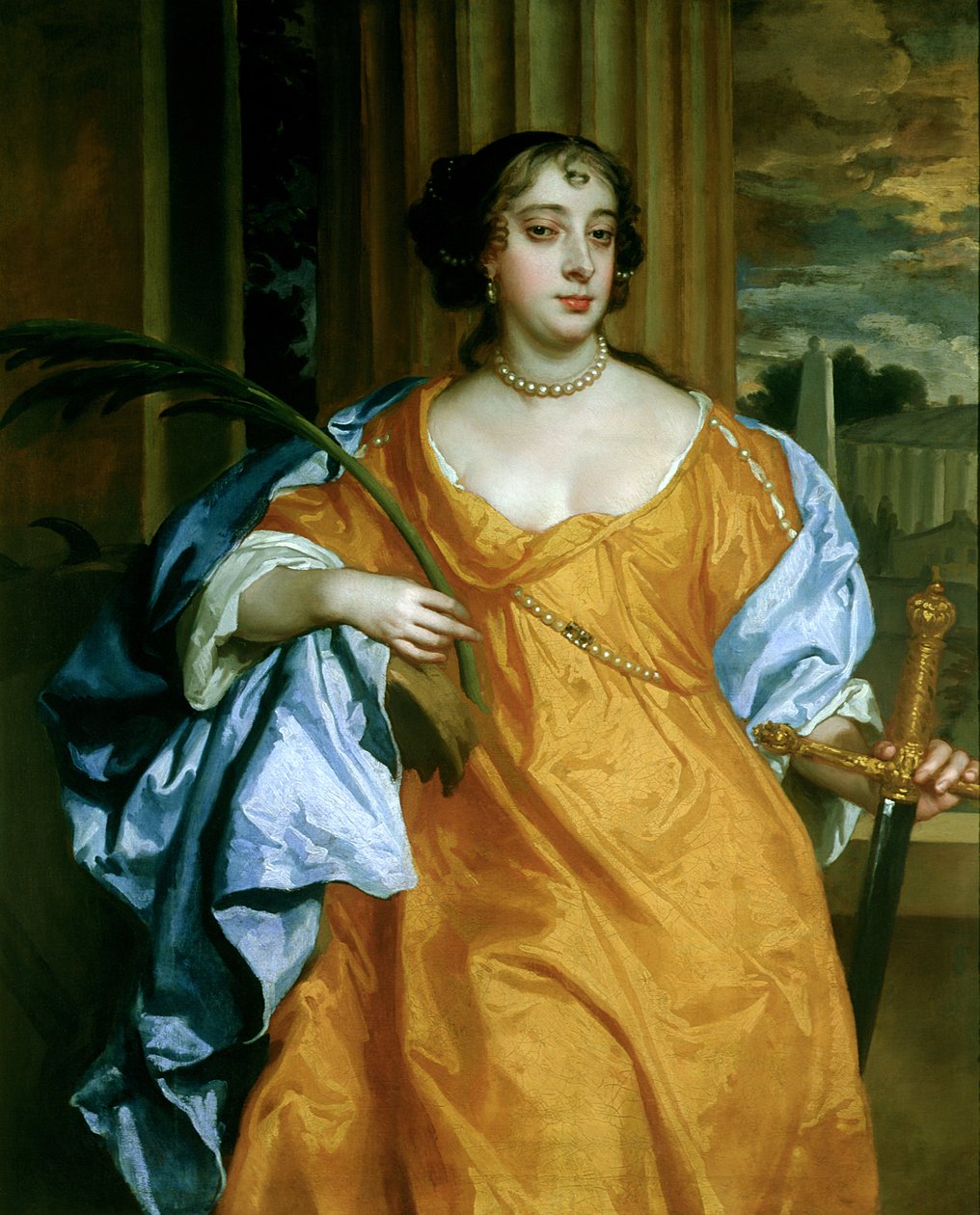 Barbara Villiers, Duquesa de Cleveland como Santa Catarina de Alexandria, c.1665-70 de Peter Lely