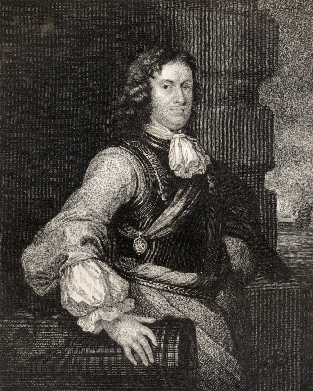 Edward Montagu, gravado por HT Ryall, de &39;The National Portrait Gallery Volume IV&39;, publicado em 1820 de Peter Lely
