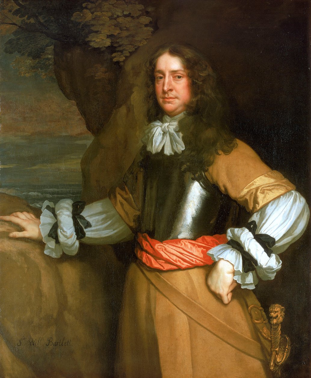 Bandeirantes de Lowestoft: Vice-almirante Sir William Berkeley (1639-66) de Peter Lely
