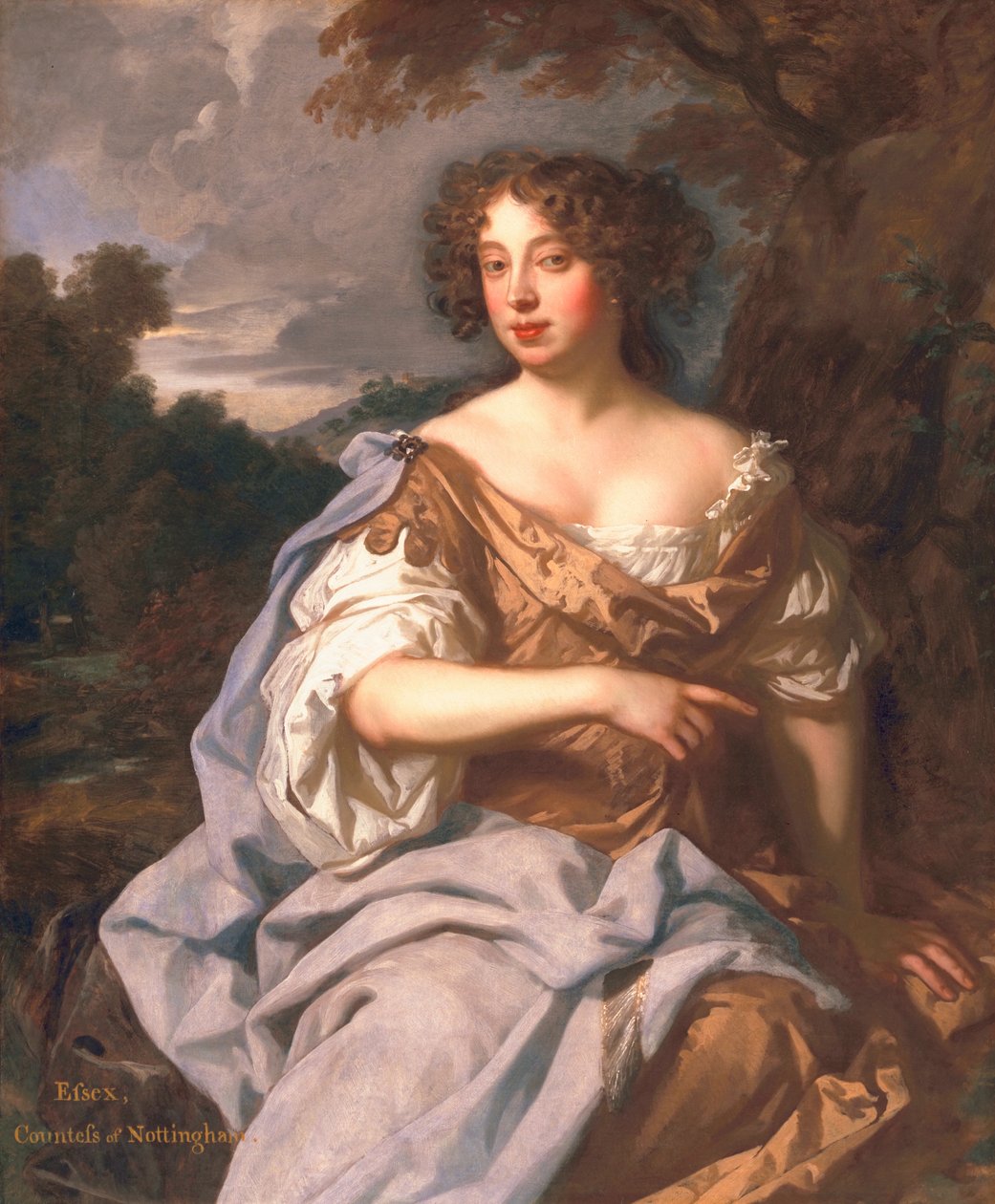 Lady Essex Finch, mais tarde condessa de Nottingham, c.1675 de Peter Lely