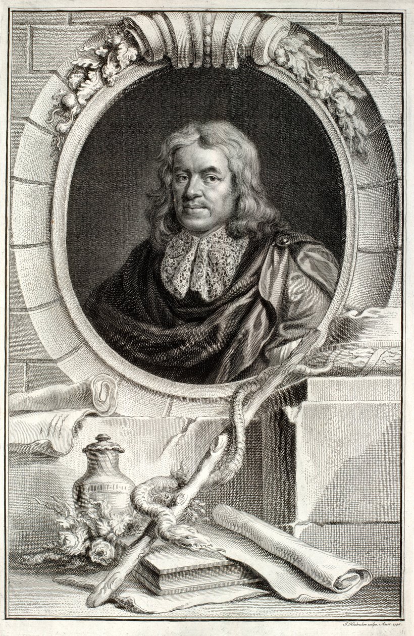Thomas Sydenham, gravado por Jacobus Houbraken (1698-1780), publicado em Amsterdã, 1746 de Peter Lely