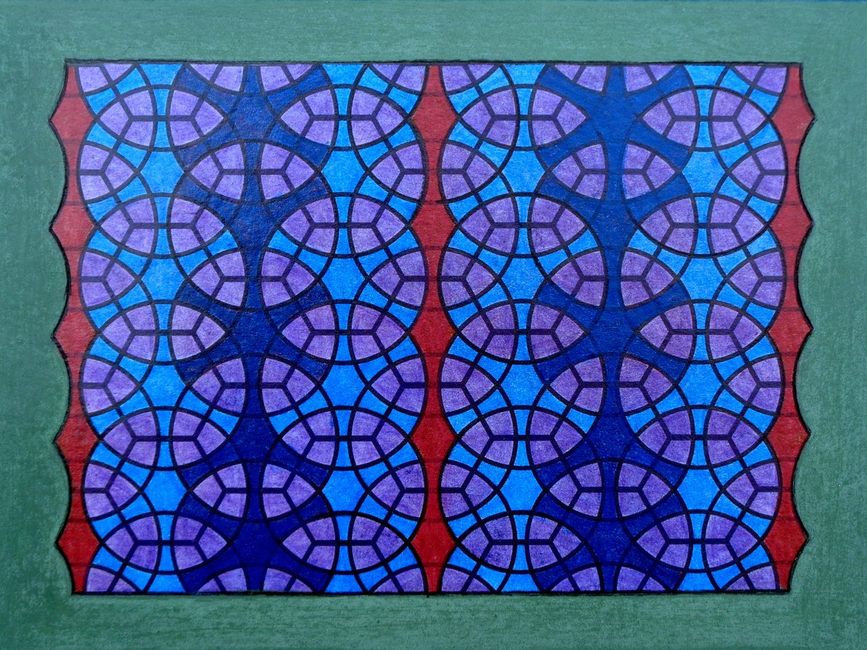 CÍRCULOS NA GRELHA HEXAGONAL. 2020 de Peter McClure