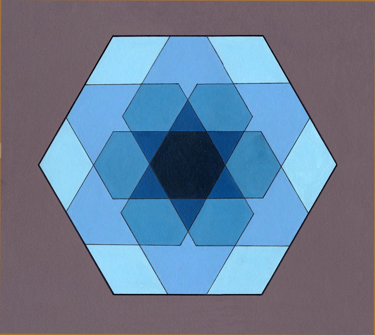 Hexágonos de sobreposição, 2009 (acrílico a bordo) de Peter McClure