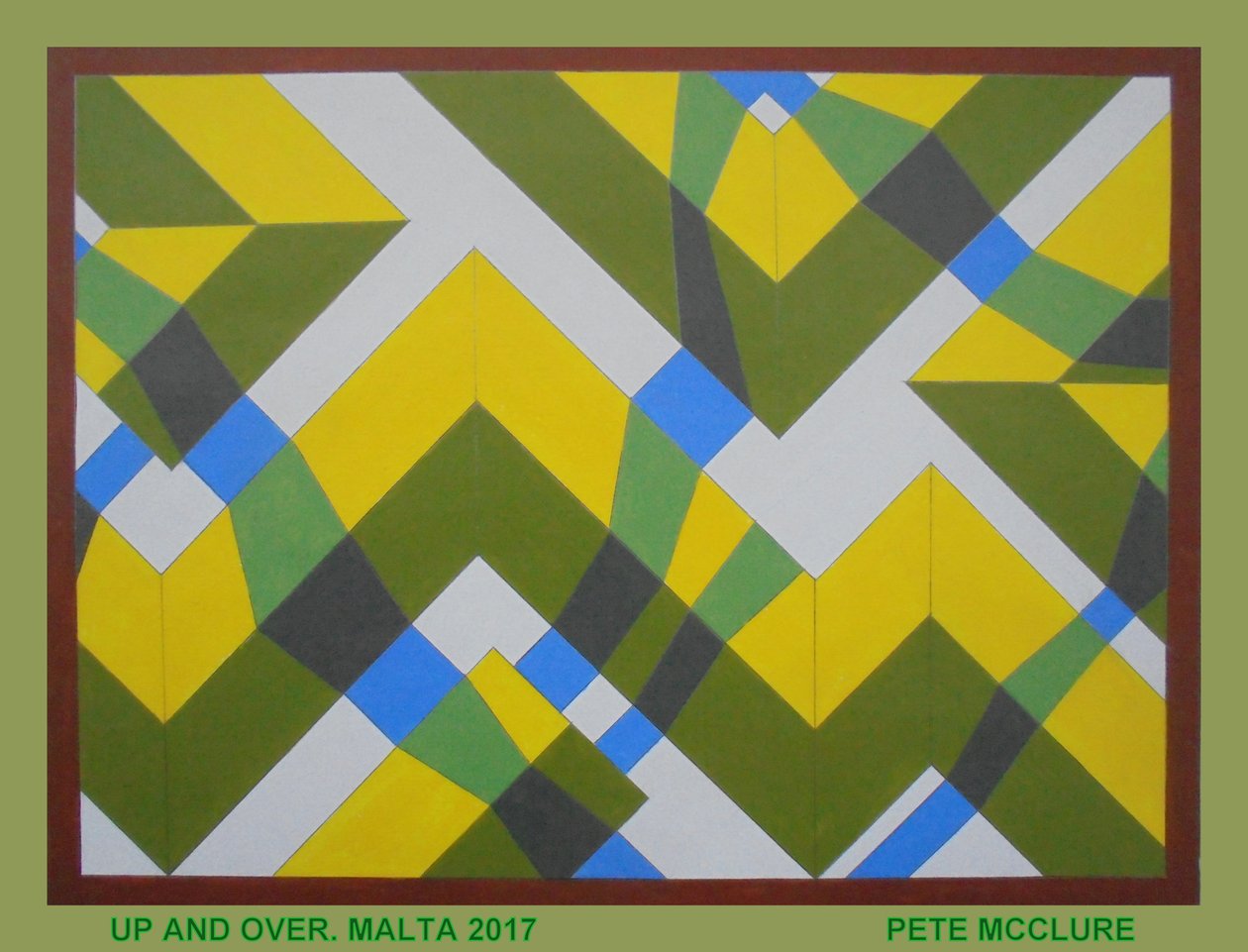 UP AND OVER, 2017, ACRÍLICO EM PAPEL de Peter McClure