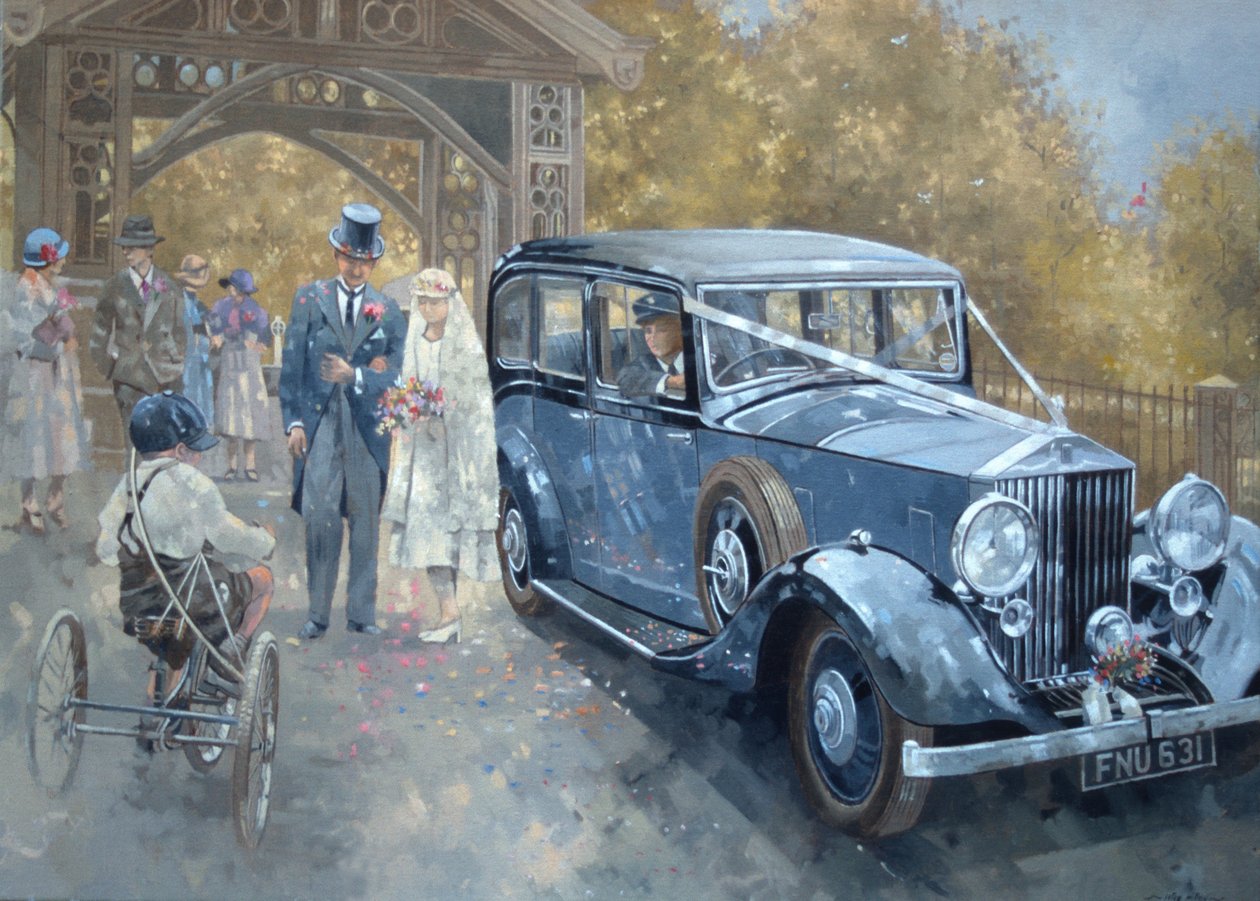 Casamento country dos anos 30 (óleo sobre tela) de Peter Miller
