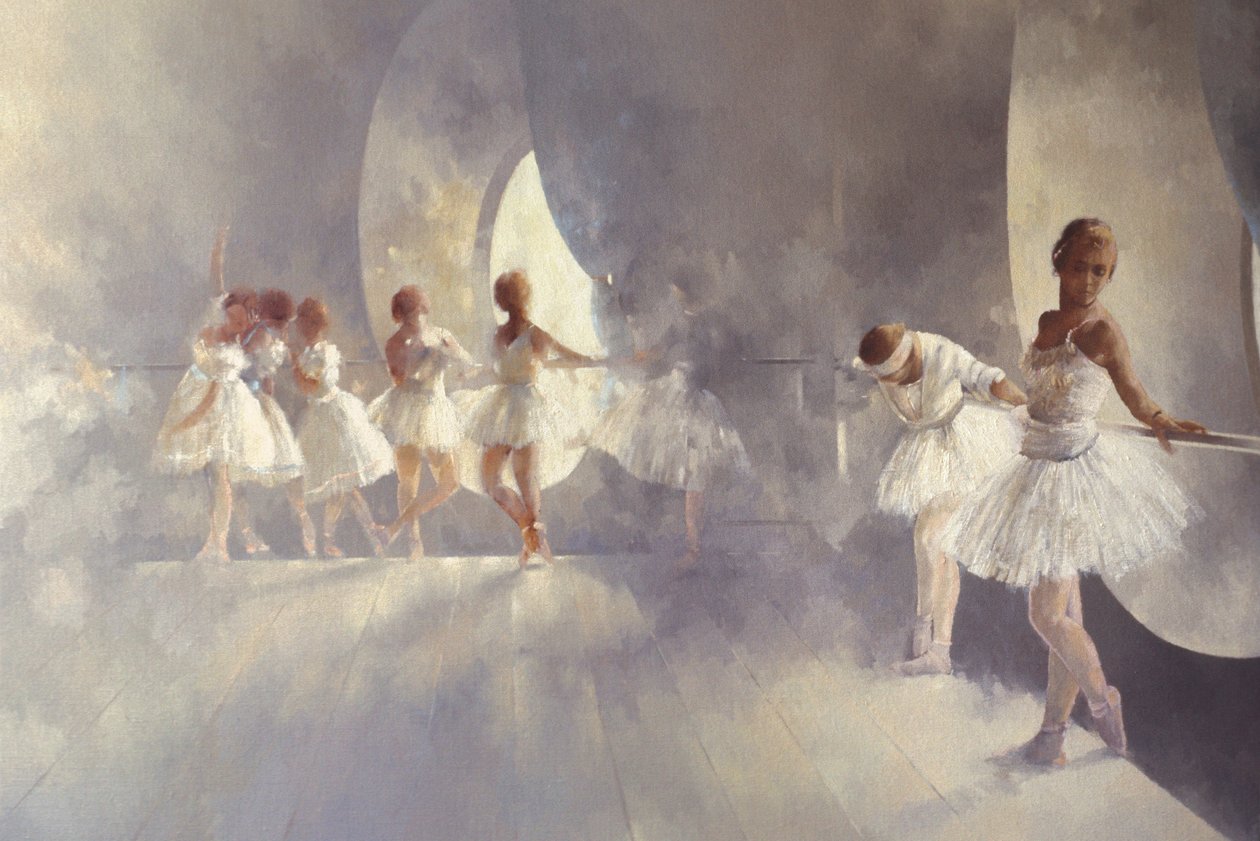 Ballet Studio (óleo sobre tela) de Peter Miller