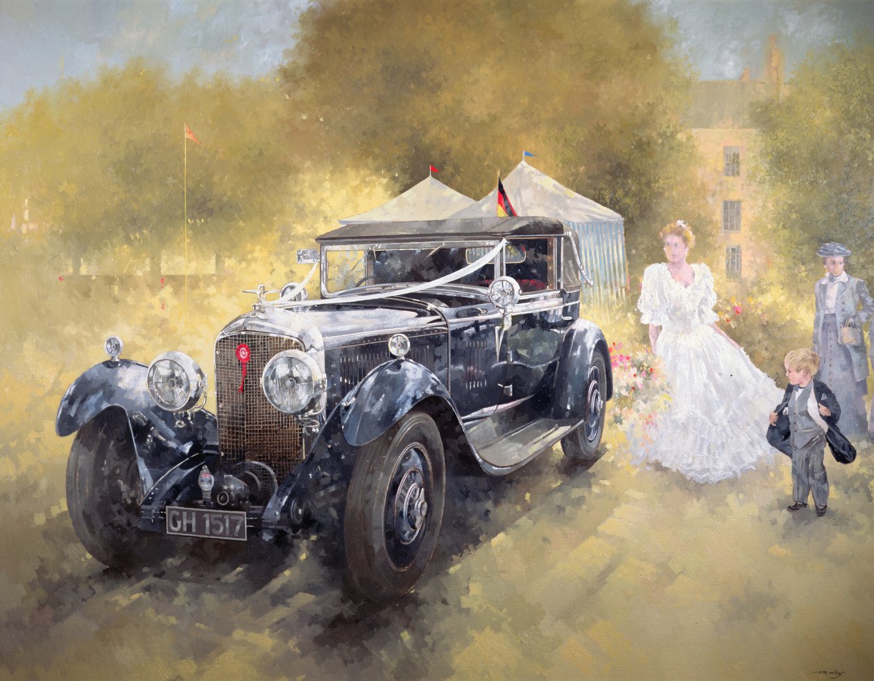 Bentley and Bride (óleo sobre tela) de Peter Miller