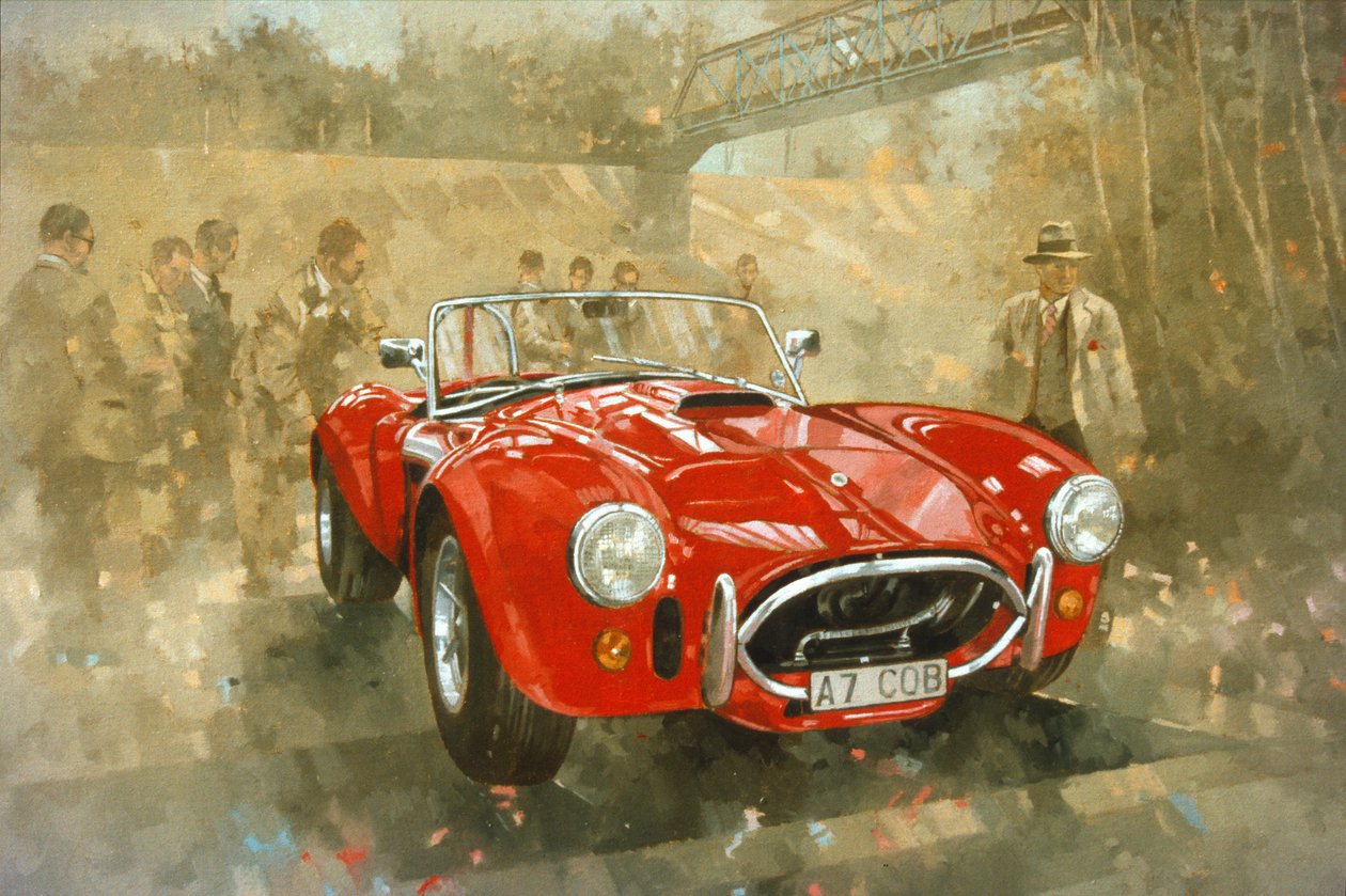 Cobra em Brooklands (óleo sobre tela) de Peter Miller
