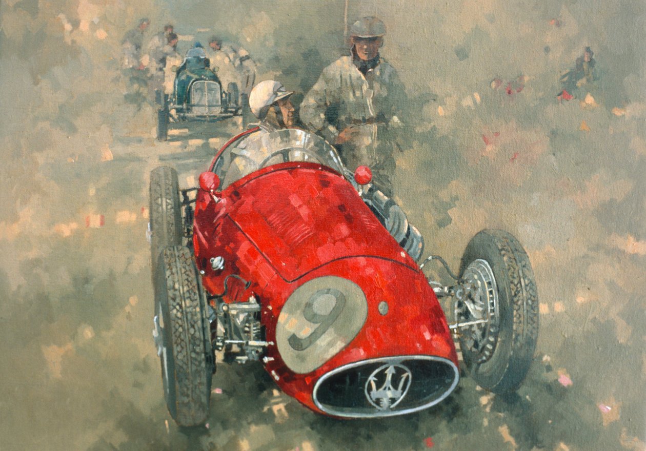 Goodwood 54 Roy Salvadori (óleo sobre tela) de Peter Miller
