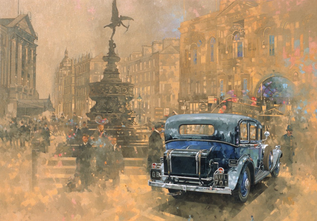 Fantasma em Piccadilly (óleo sobre tela) de Peter Miller